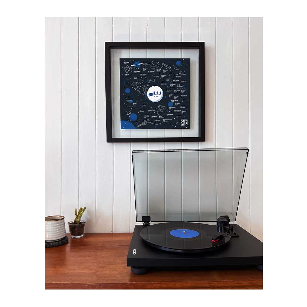 Everything Jazz Blue Note Constellation poster framed