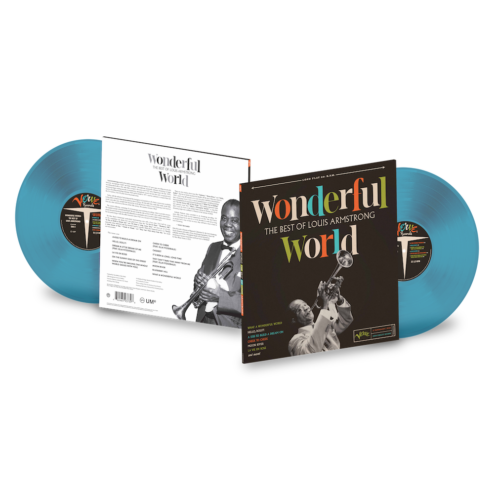 Louis Armstrong - Wonderful World: The Best Of Louis Armstrong Sea Blue LP