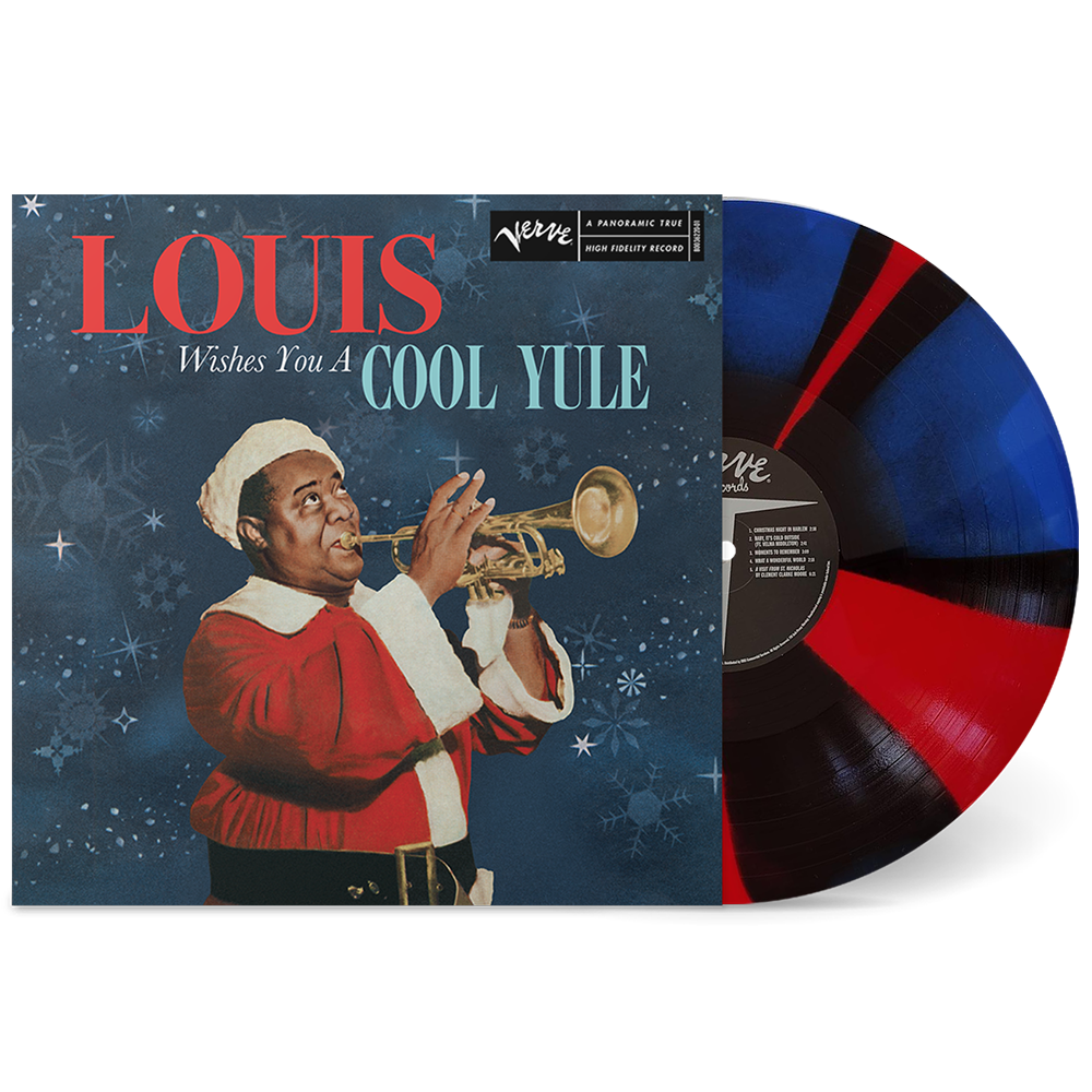 Louis Armstrong: Louis Wishes You a Cool Yule (Blue/Red Vinyl) - Pack Shot